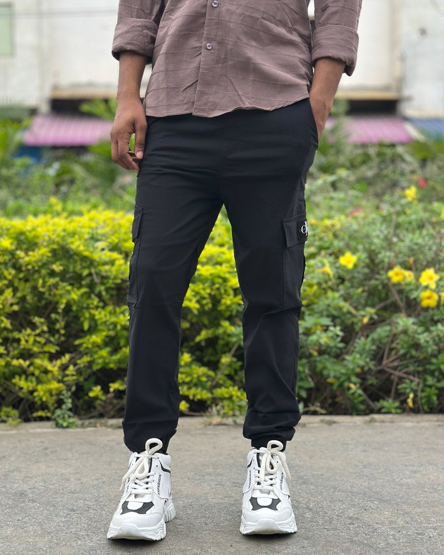 ATTRACTIVE TRENDY 400 RS CARGO PANT-BLACK