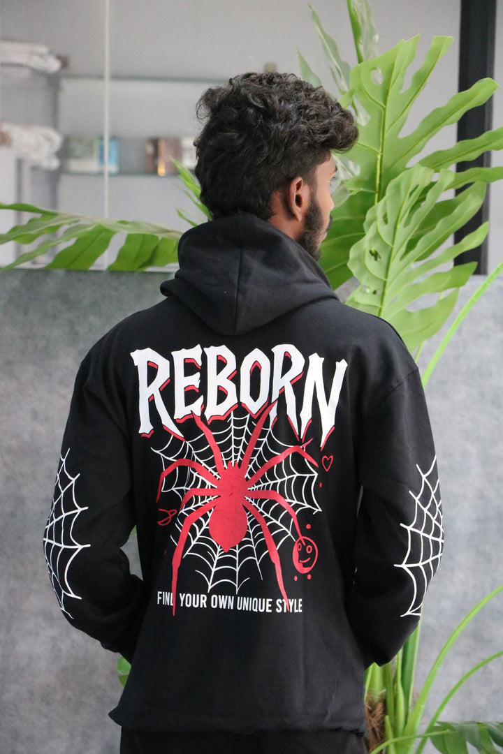 Reborn Spider Full Sleeve Graphic Hoodie for Men – Black