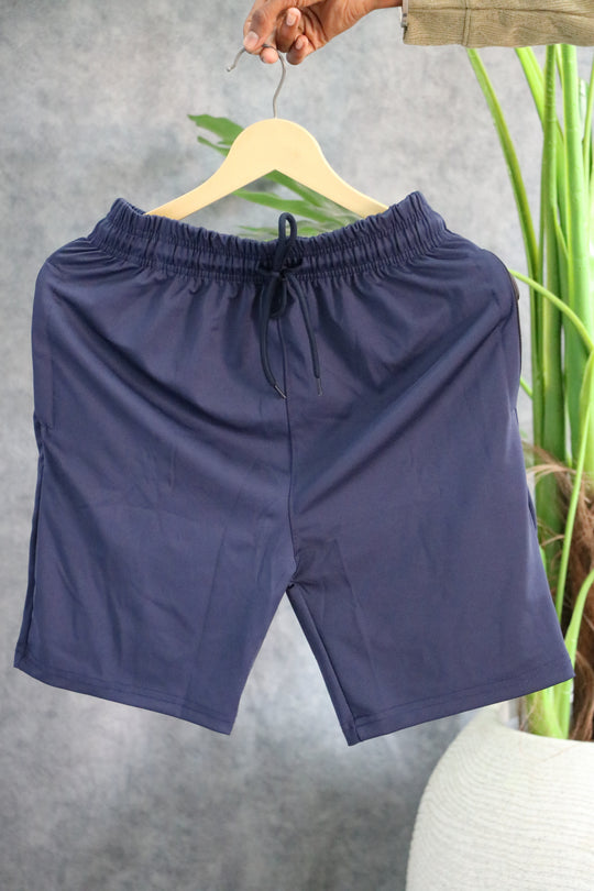 Men's 4-Way Stretch Athletic Shorts | Drawstring Activewear - Blue – 7MAN Men's Fashion India
