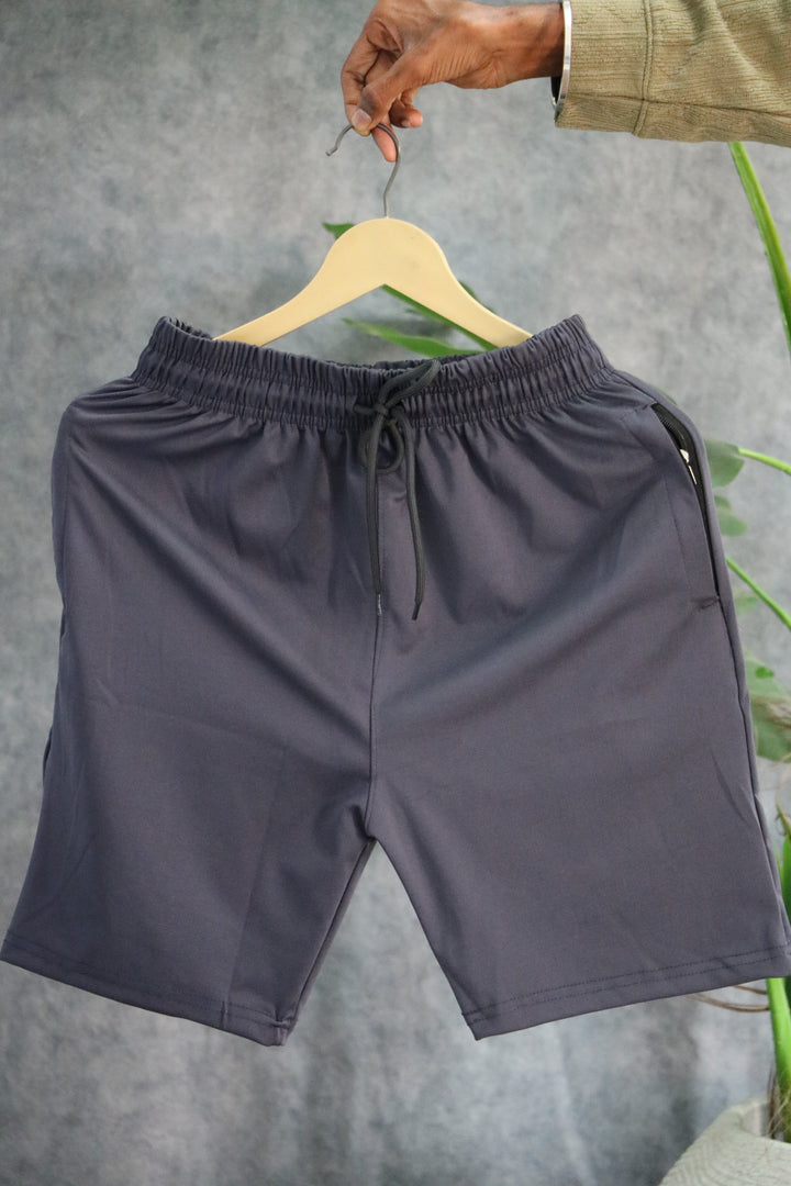 Men's 4-Way Stretch Athletic Shorts | Drawstring Activewear - Grey