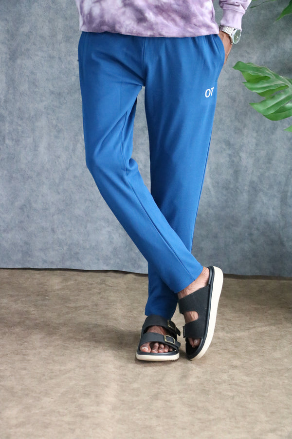 ATTRACTIVE MEN'S GRAPE TRACK PANT- PERTOL BLUE