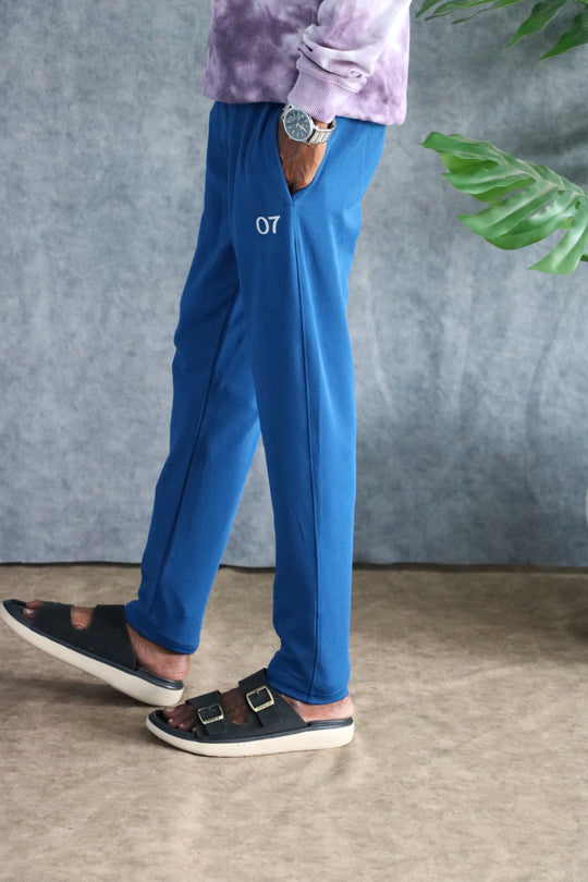 ATTRACTIVE MEN'S GRAPE TRACK PANT- PERTOL BLUE – alternate view – 7MAN India