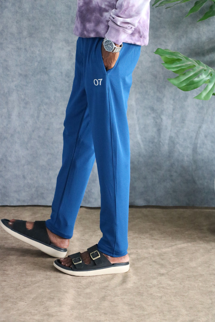 ATTRACTIVE MEN'S GRAPE TRACK PANT- PERTOL BLUE
