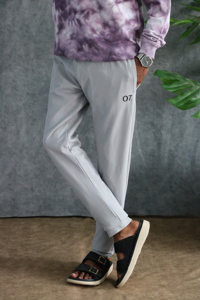 ATTRACTIVE MEN'S GRAPE TRACK PANT- ASH