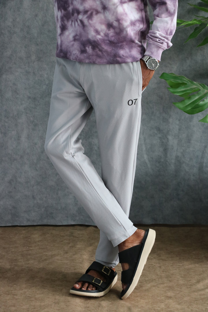 ATTRACTIVE MEN'S GRAPE TRACK PANT- ASH