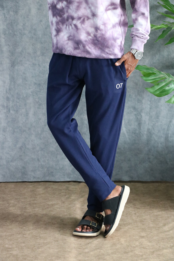 ATTRACTIVE MEN'S GRAPE TRACK PANT- NAVY BLUE