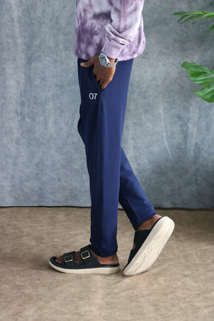 ATTRACTIVE MEN'S GRAPE TRACK PANT- NAVY BLUE