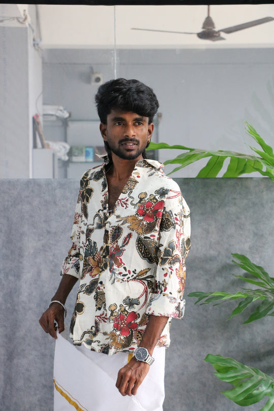 Men's Full Sleeve Kalamkari Print Shirt - Multi-Color – 7MAN Men's Fashion India