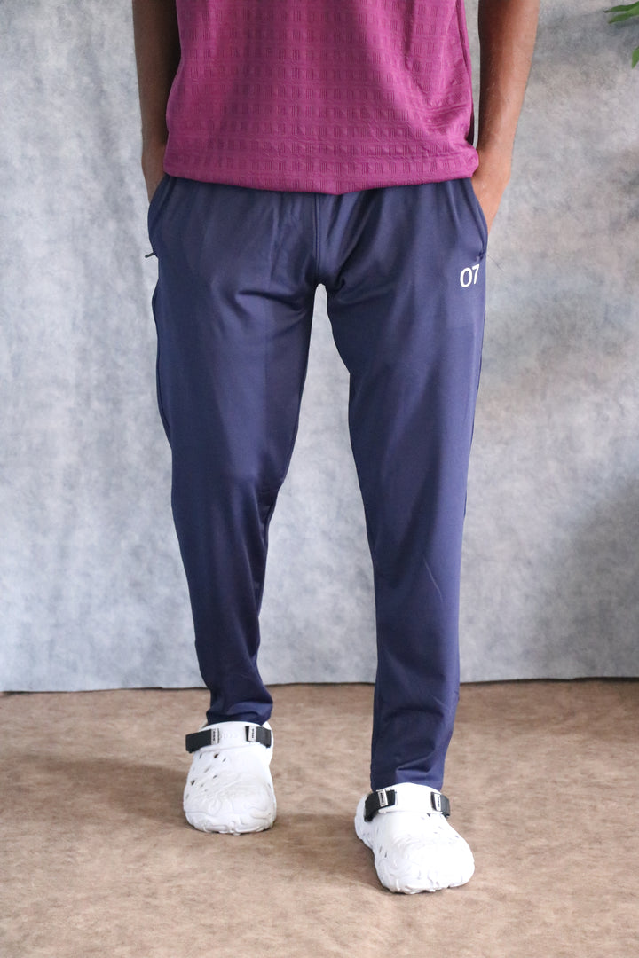 Buy Men's Casual 4 Way Lycra Track Pant - Navy Blue