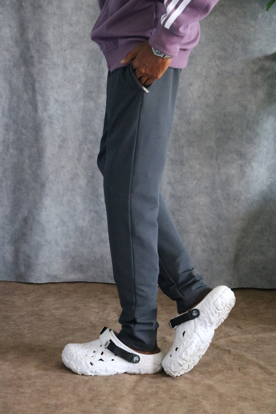 ATTRACTIVE MEN'S POPCORN TRACK PANT-DARK GREY – 7MAN Men's Fashion India