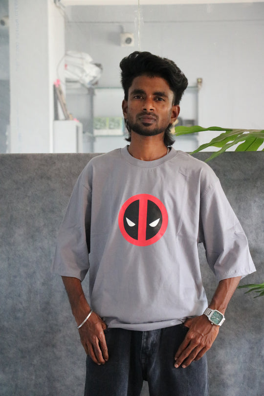 Men's Streetwear Deadpool Printed T-Shirt - Light Grey – 7MAN Men's Fashion India
