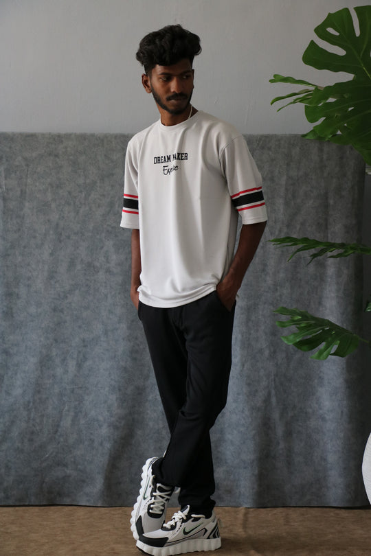 Men's Oversized DREAM MAKER Print T-Shirt -Ash – 7MAN Men's Fashion India
