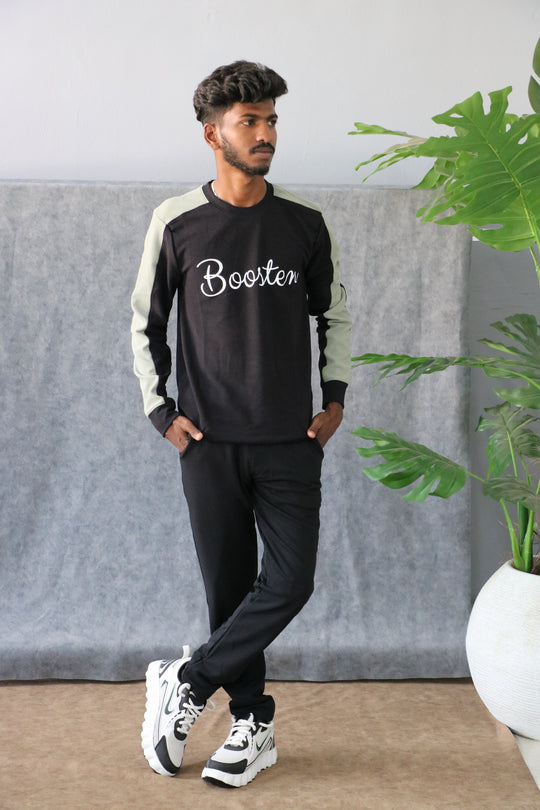 Men's Streetwear Booster Graphic Full Sleeve Tee - Black – 7MAN Men's Fashion India