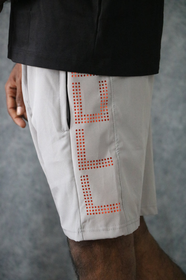 Daily Wear Trendy Mens NS Laser Cut Printed Trouser & Shorts - Ash