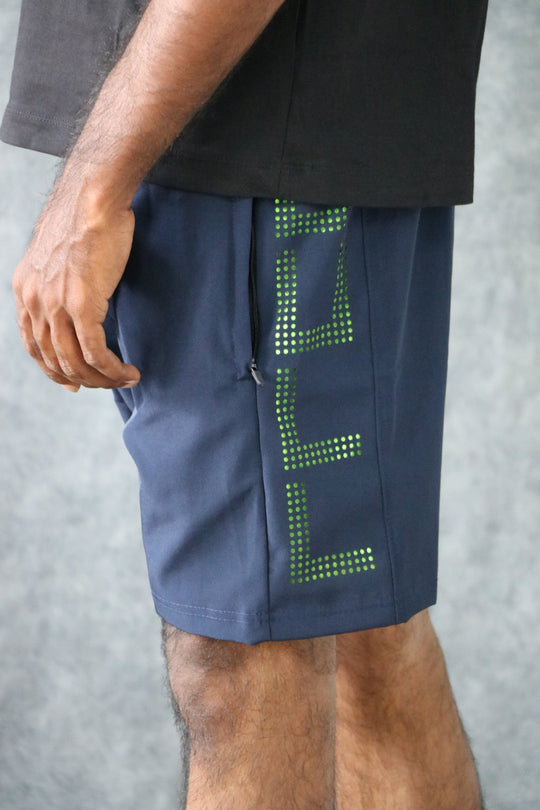 Daily Wear Trendy Mens NS Laser Cut Printed Trouser & Shorts - Navy Blue – 7MAN Men's Fashion India