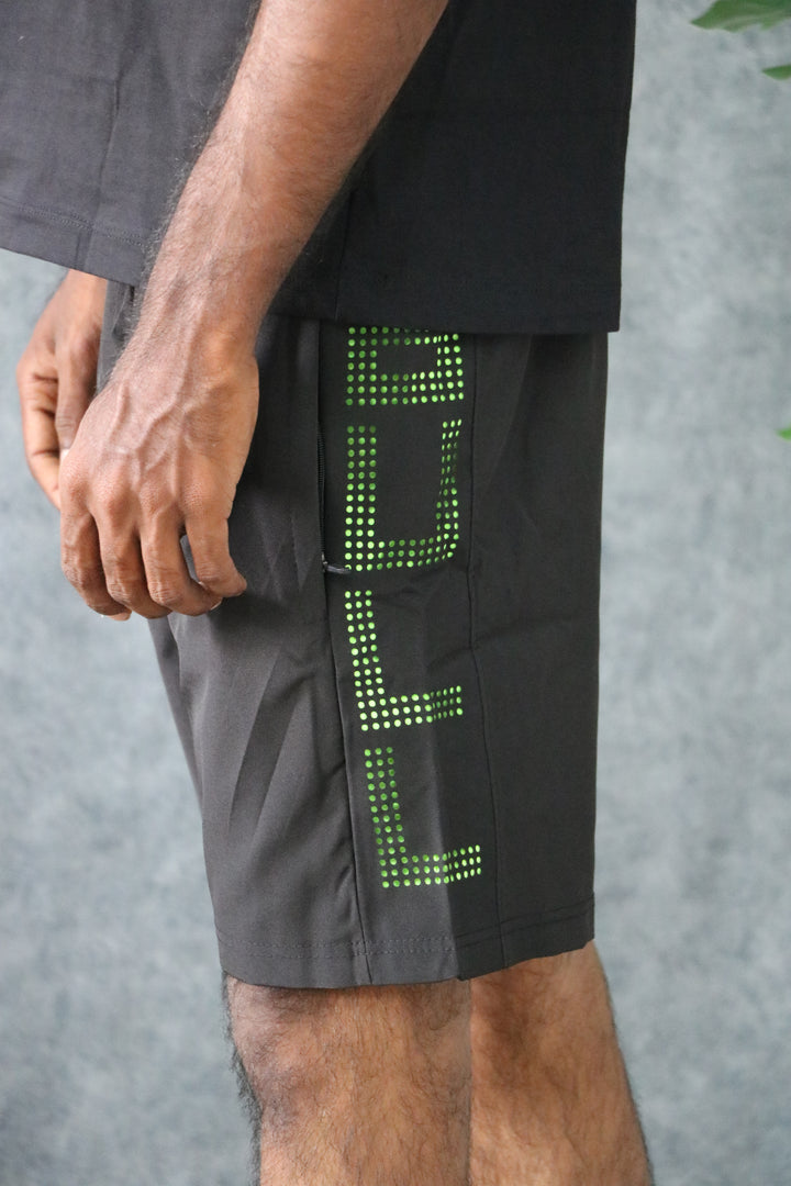 Daily Wear Trendy Mens NS Laser Cut Printed Trouser & Shorts - Black