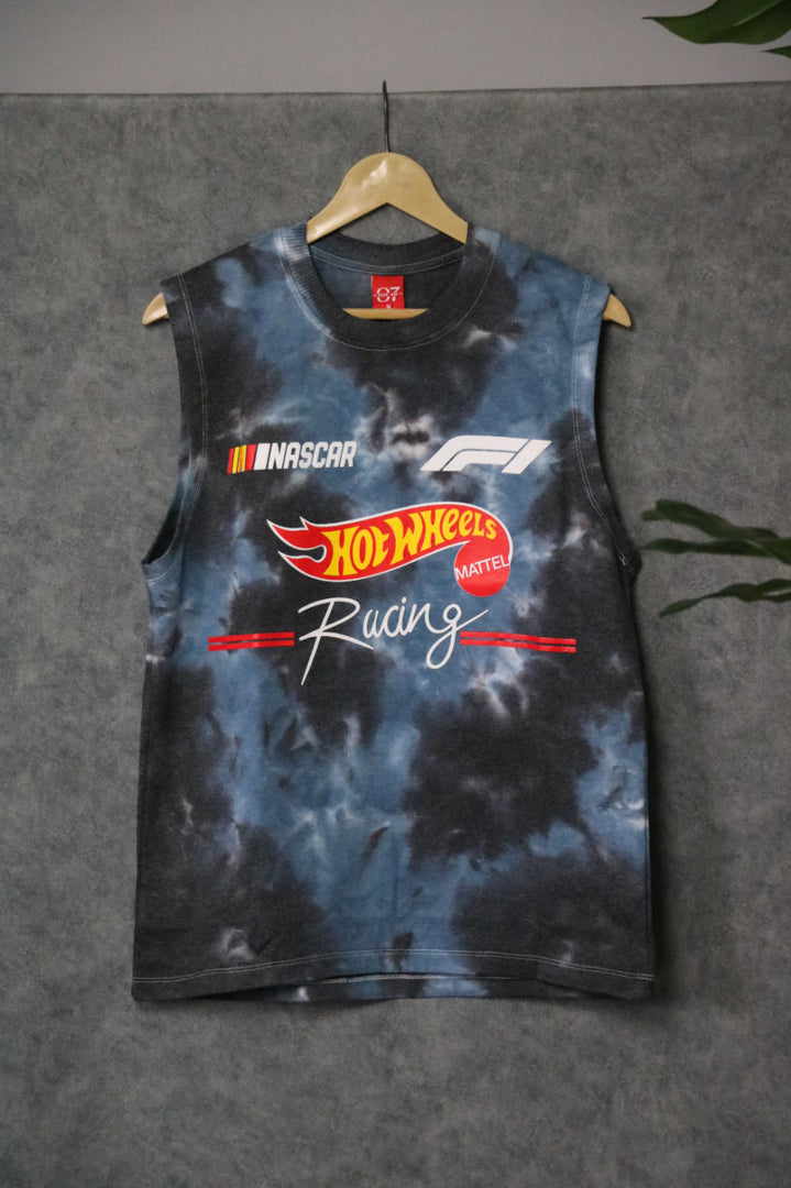 Men's Hot Wheels F1 Tie-Dye Sleeveless Tee - Charcoal