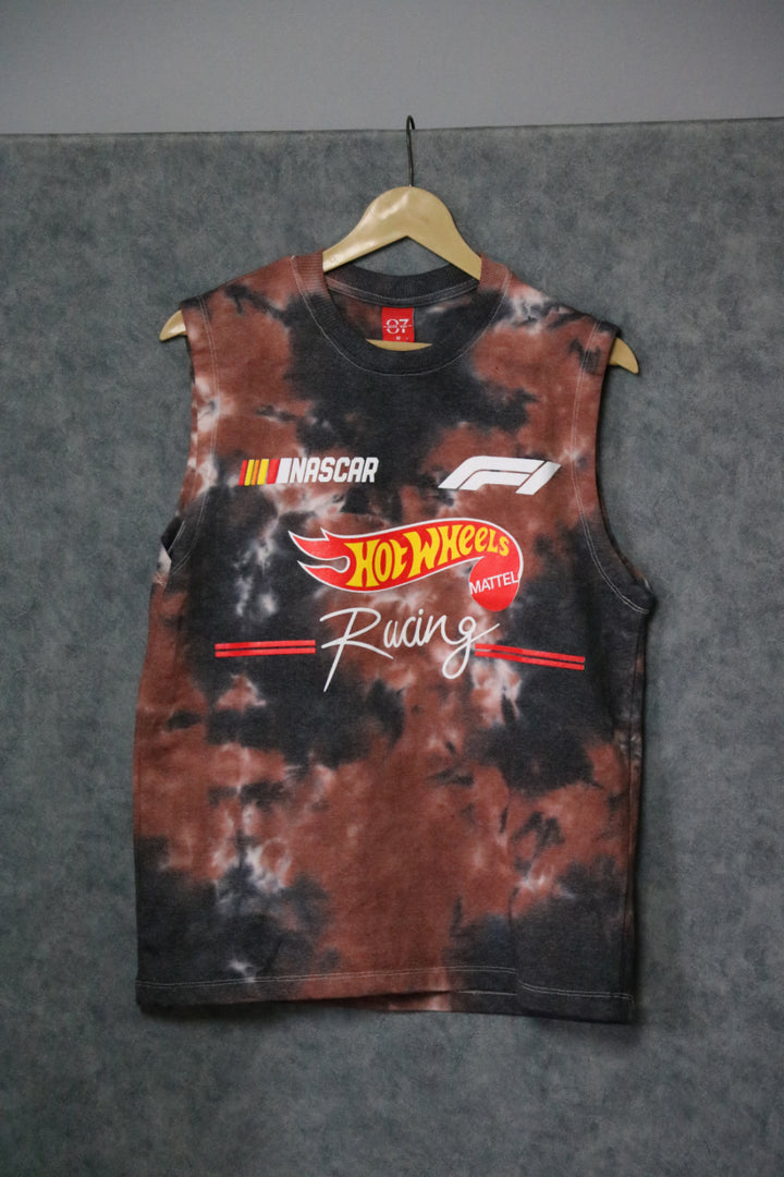 Men's Hot Wheels F1 Tie-Dye Sleeveless Tee - Brown
