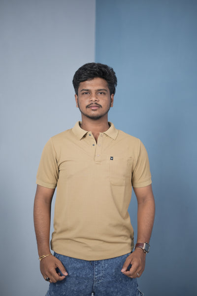 Buy Slim Fit Stylish Casual Wear Pocket Polo T-Shirt for Men – Sandle
