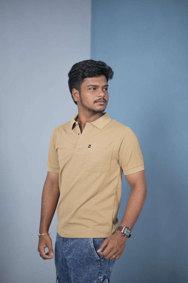 Buy Slim Fit Stylish Casual Wear Pocket Polo T-Shirt for Men – Sandle
