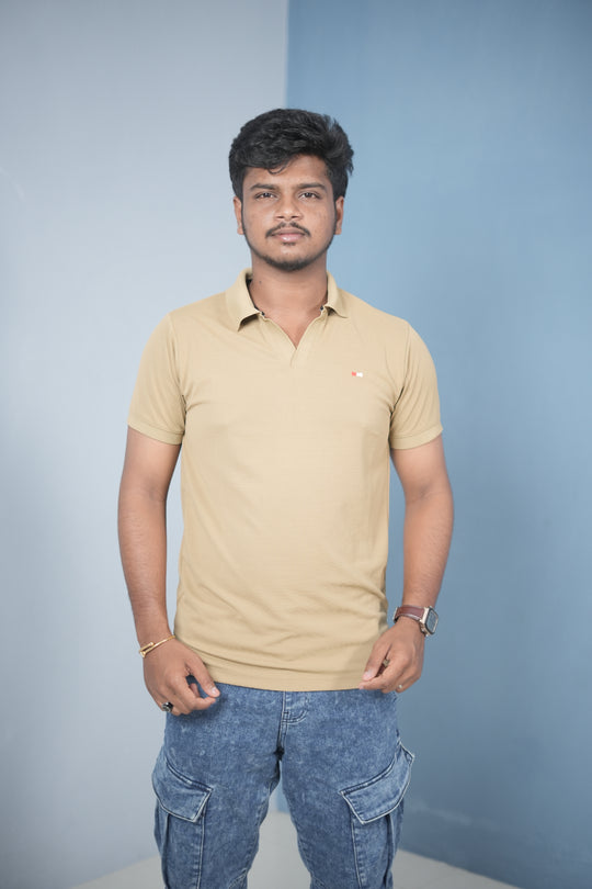 Men’s Solid Polo T-Shirt – Slim Fit Casual & Daily Wear | Sandle – 7MAN Men's Fashion India