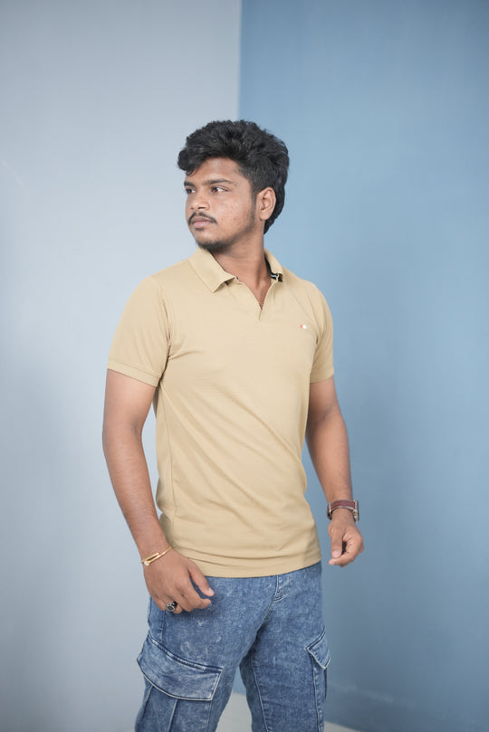 Men’s Solid Polo T-Shirt – Slim Fit Casual & Daily Wear | Sandle – alternate view – 7MAN India