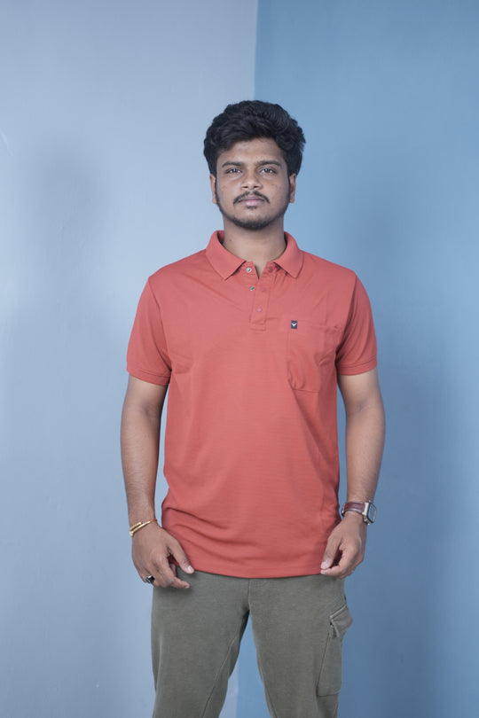 Men’s Short Sleeve Polo T-Shirt – Classic Fit Stylish Casual Wear-Red – 7MAN Men's Fashion India