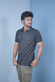 Men’s Short Sleeve Polo T-Shirt – Classic Fit Stylish Casual Wear-Black