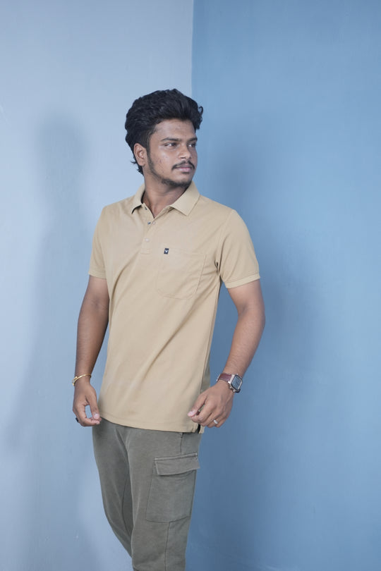 Men’s Short Sleeve Polo T-Shirt – Classic Fit Stylish Casual Wear-Sandal – alternate view – 7MAN India