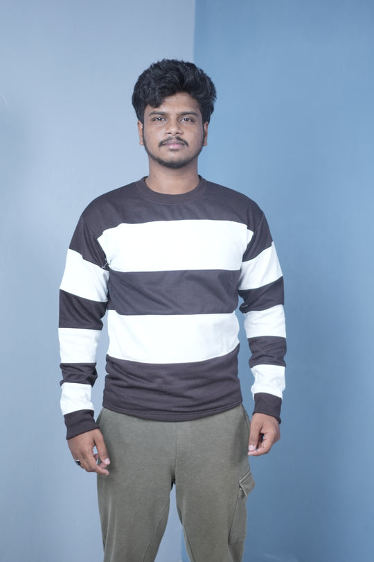 Men’s Cuttens Sweatshirt – Stylish Full Sleeve Casual Wear- Dark Grey – 7MAN Men's Fashion India