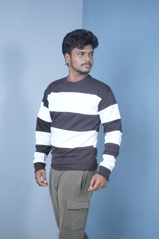 Men’s Cuttens Sweatshirt – Stylish Full Sleeve Casual Wear- Dark Grey – alternate view – 7MAN India