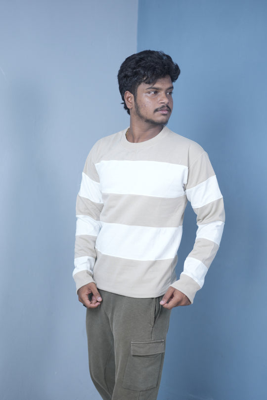 Men’s Cuttens Sweatshirt – Stylish Full Sleeve Casual Wear-Sandal – alternate view – 7MAN India