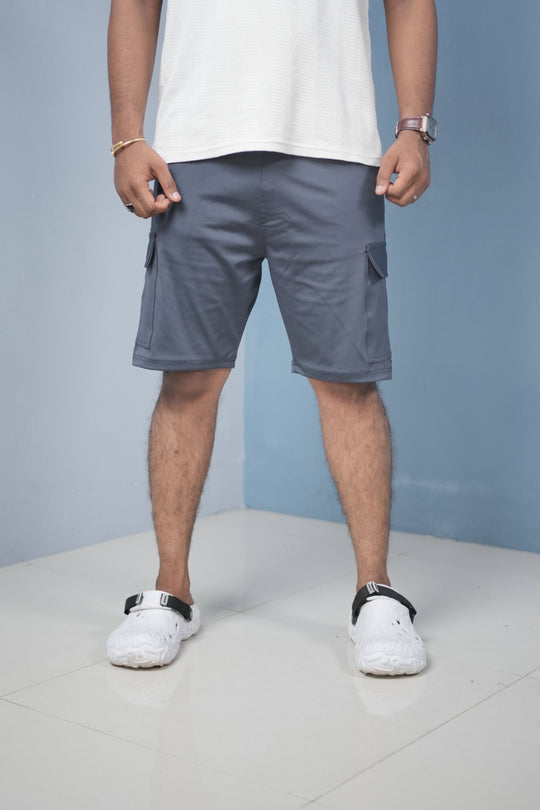 Men’s Cargo Shorts – Stylish Casual Streetwear Shorts - Dark Grey – alternate view – 7MAN India
