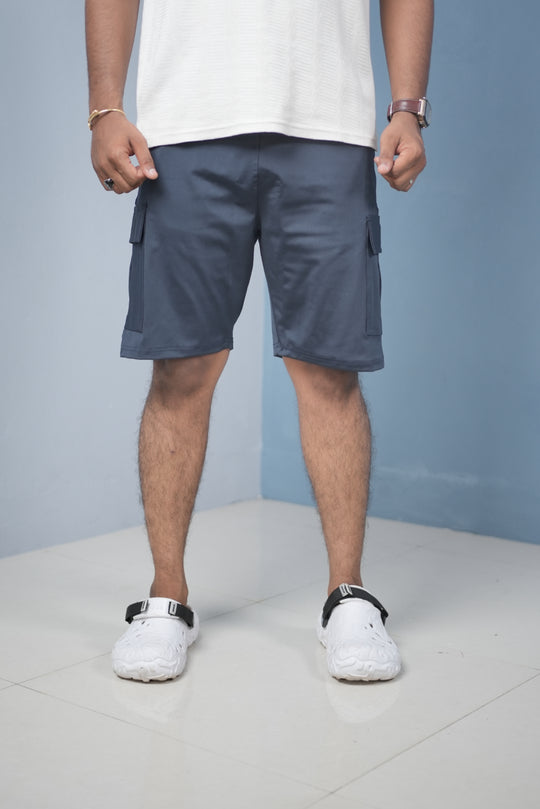 Men’s Cargo Shorts – Stylish Casual Streetwear Shorts-Navy Blue – alternate view – 7MAN India