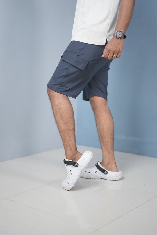 Men’s Cargo Shorts – Stylish Casual Streetwear Shorts-Navy Blue – 7MAN Men's Fashion India