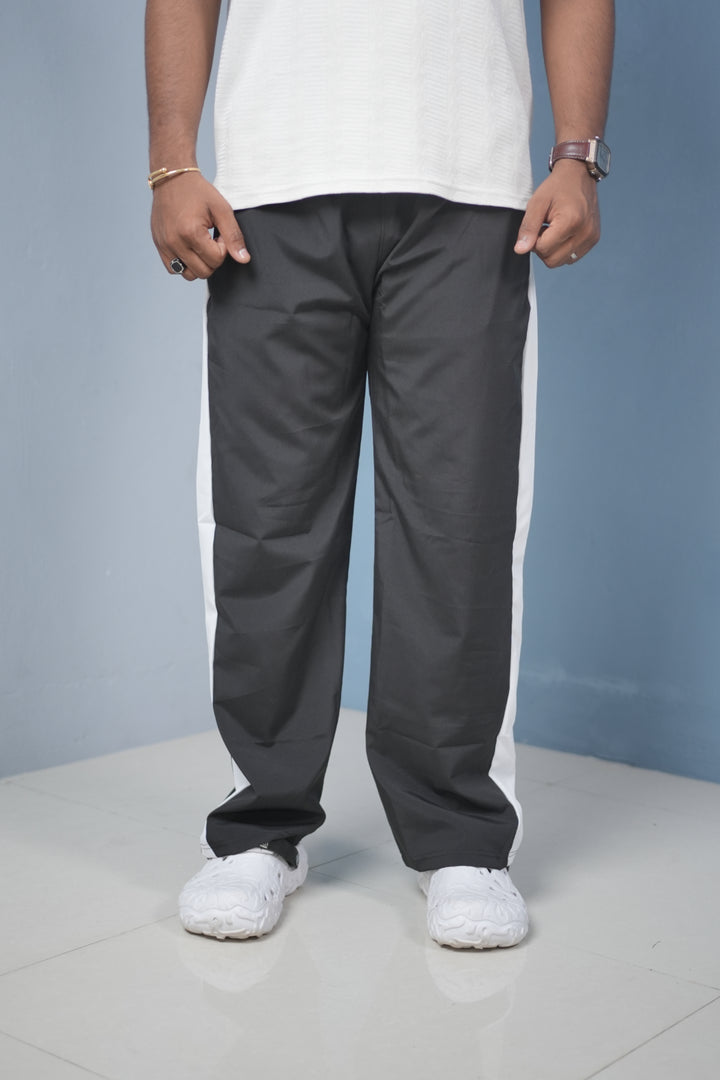 Men’s Stripe Track Pants – Sports Joggers Streetwear Style-Black