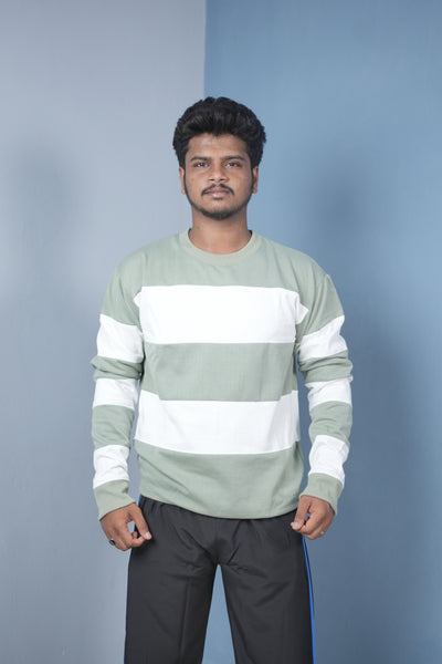 Men’s Cuttens Sweatshirt – Stylish Full Sleeve Casual Wear - Pista Green
