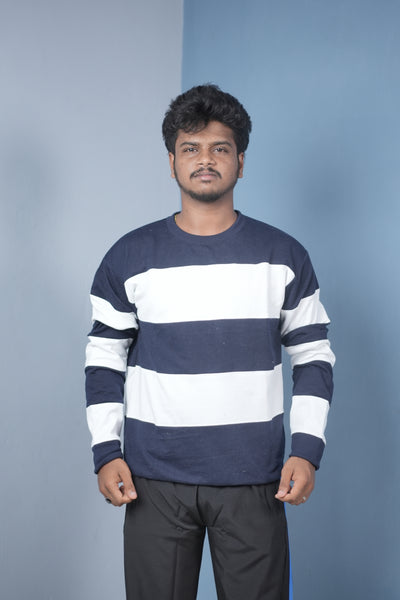 Men’s Cuttens Sweatshirt – Stylish Full Sleeve Casual Wear - Navy Blue