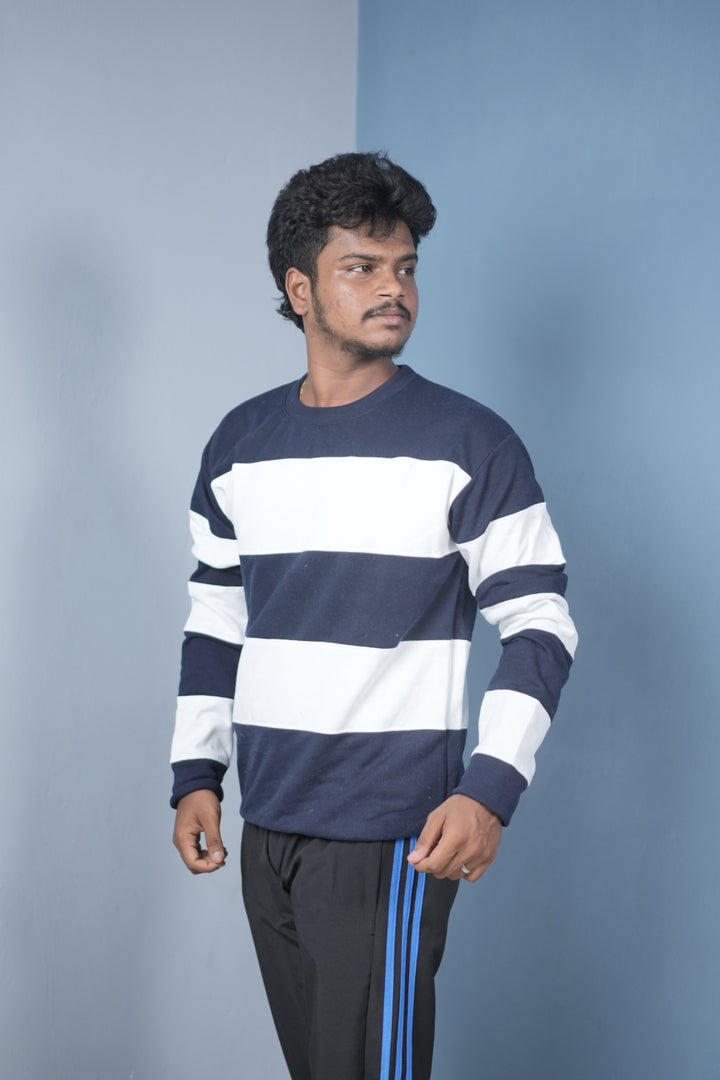 Men’s Cuttens Sweatshirt – Stylish Full Sleeve Casual Wear - Navy Blue
