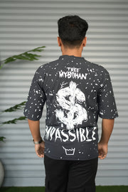 Graphic Print Oversized T-Shirt for Men – Tree My Bohan - Grey