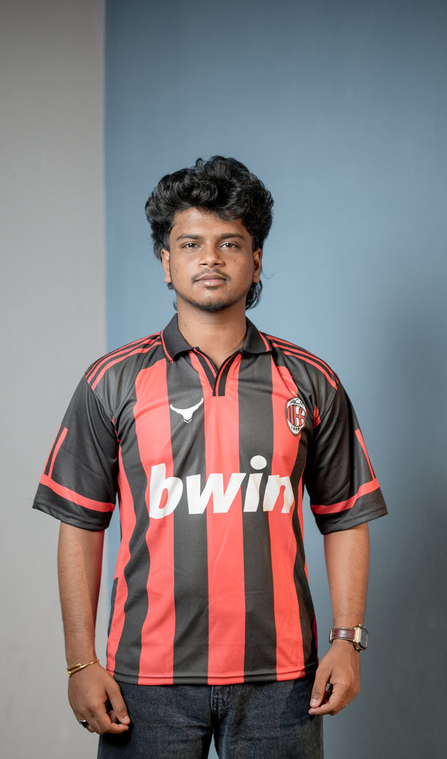 Short Sleeve Round Neck BWIN Jersey for Men - Red