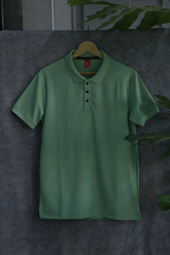 Men's Solid Polo T-Shirt | Regular Fit Casual Wear - Green