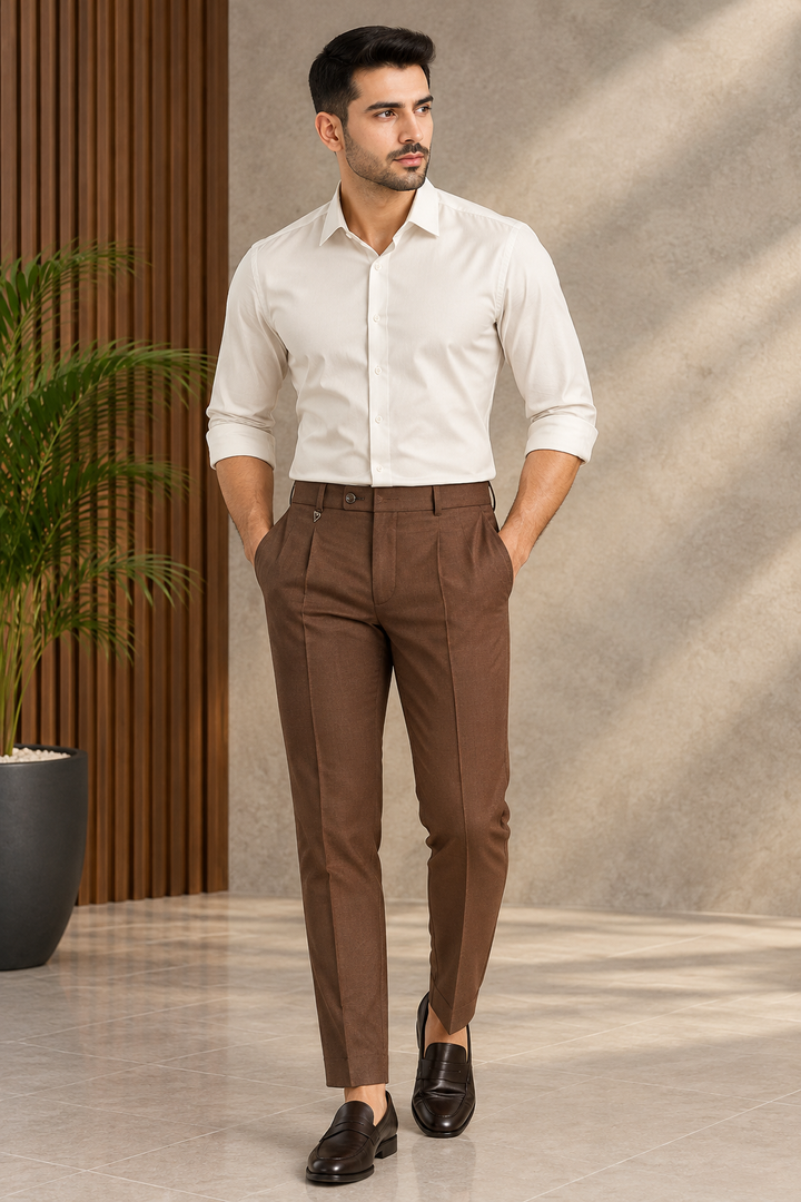 Men's Slim Fit Formal & Casual Stretchable Polo Pant - 12