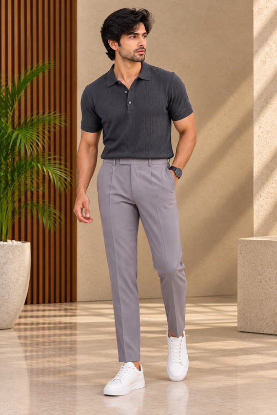 Men's Slim Fit Formal & Casual Stretchable Polo Pant - 2 – 7MAN Men's Fashion India