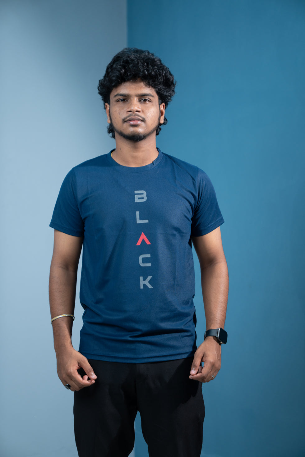 Trending Oversized BLACK Printed T-Shirt for Men-Navy Blue