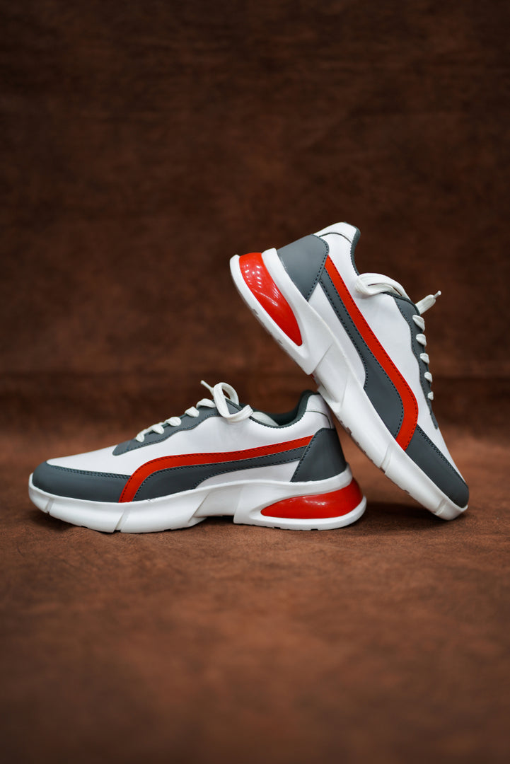 Men’s White & Red Sports Shoes – Stylish & Durable Sneakers-7 Man