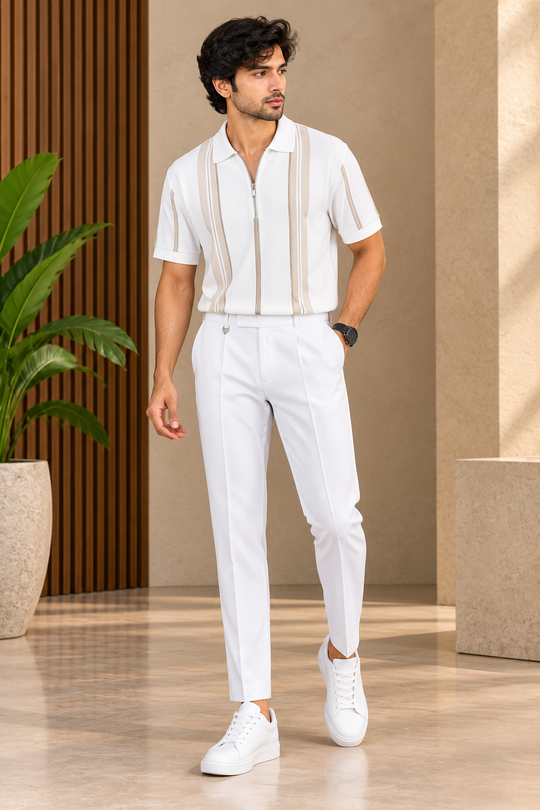 Men's Slim Fit Formal & Casual Stretchable Polo Pant - 7 – 7MAN Men's Fashion India