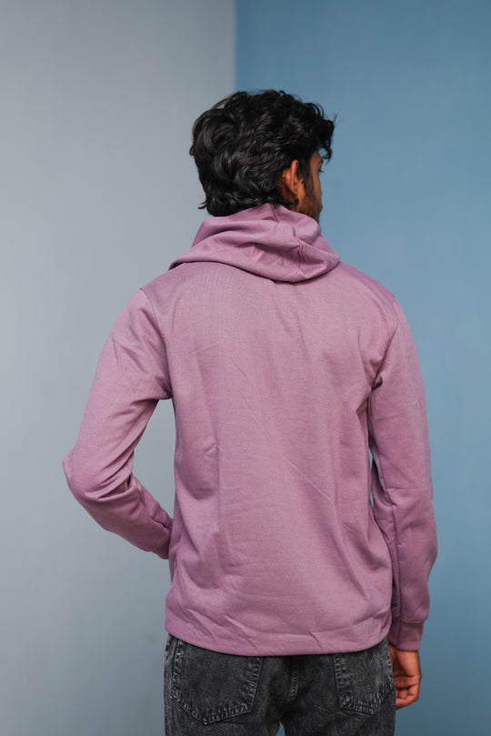 Men’s Full Sleeve  Zipper  Hoodie | Oversized Winter Hoodie for Men - Purple – alternate view – 7MAN India