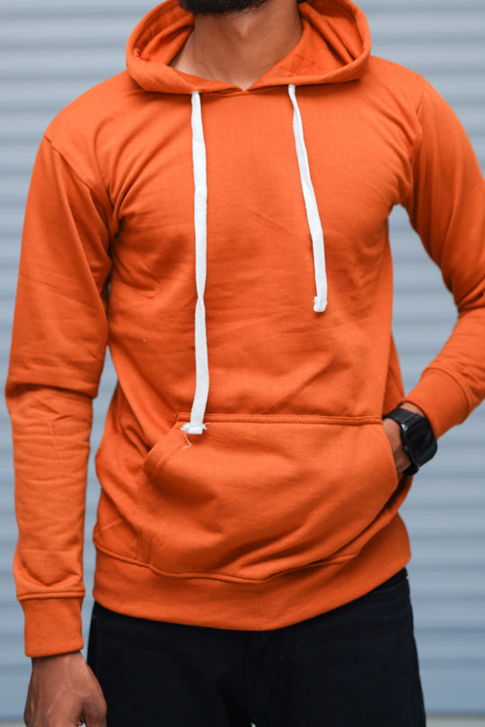 Men’s Hoodie Oversized Fit | Trending Streetwear Pullover Sweatshirt - Orange – alternate view – 7MAN India