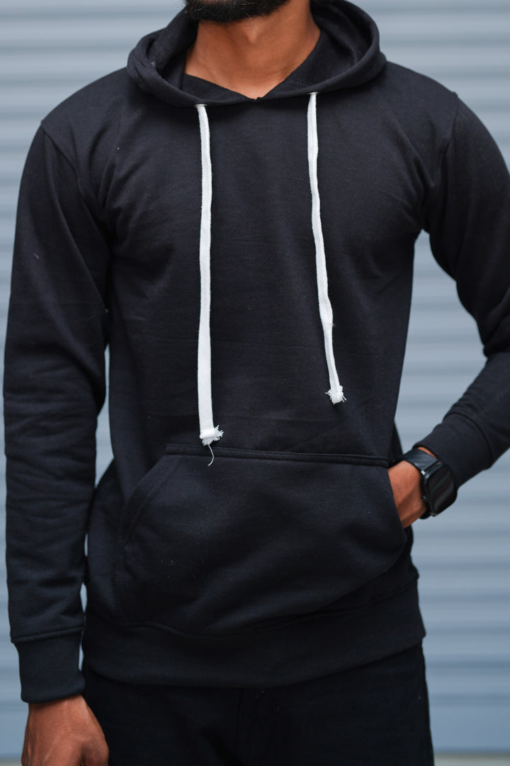 Men’s Hoodie Oversized Fit | Trending Streetwear Pullover Sweatshirt - Black